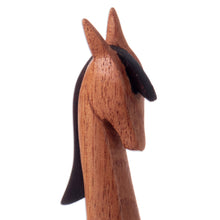 Load image into Gallery viewer, Semi-Minimalist Horse-Themed Cedar Wood Sculpture - Sophisticated Horse | NOVICA