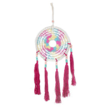 Load image into Gallery viewer, Crocheted Mandala-Inspired Colorful Cotton Wall Hanging - Gianyar Celebration | NOVICA