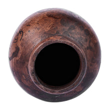 Load image into Gallery viewer, Traditional Bezoar Goat-Themed Brown Decorative Vase - Ancestral Eras | NOVICA