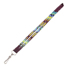 Load image into Gallery viewer, Handmade Beaded Purple Neck Lanyard Keychain Holder - Handy and Enchanting | NOVICA