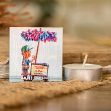 Load image into Gallery viewer, Cultural Ice Cream Seller-Themed Paper Magnet from Guatemala - Refreshing Memories | NOVICA
