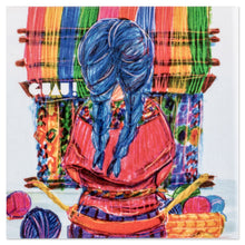 Load image into Gallery viewer, Inspirational Classic Weaver-Themed Colorful Paper Magnet - Weaving Marvel | NOVICA