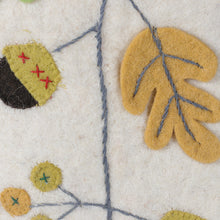 Load image into Gallery viewer, Handmade Applique Wool Felt Leaf & Acorn Christmas Stocking - Leaves of the Season | NOVICA