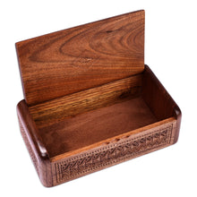 Load image into Gallery viewer, Hand-Carved Traditional Armenian-Themed Wood Jewelry Box - Armenian Treasures | NOVICA