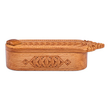 Load image into Gallery viewer, Traditional Hand-Carved Beechwood Salt Keeper and Spoon - Armenian Flavors | NOVICA