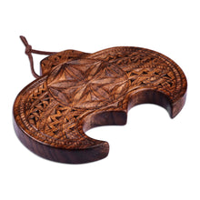 Load image into Gallery viewer, Traditional Hand-Carved Walnut Wood Daghdghan Wall Decor - Ancestral Amulet | NOVICA