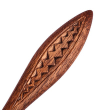 Load image into Gallery viewer, Hand-Carved Geometric Light Brown Walnut Wood Hair Pin - Sylvan Nymph | NOVICA