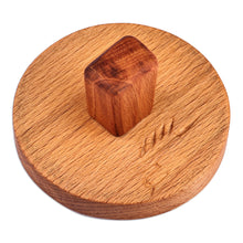 Load image into Gallery viewer, Hand-Carved Round Swirl-Patterned Beechwood Cookie Press - Sweetly Hypnotic | NOVICA
