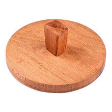 Load image into Gallery viewer, Hand-Carved Round Geometric Beechwood Cookie Press - Sweetly Geometric | NOVICA