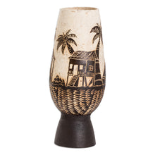 Load image into Gallery viewer, Handcrafted Dried Gourd Caribbean Town Decorative Accent - Caribbean Landscape | NOVICA