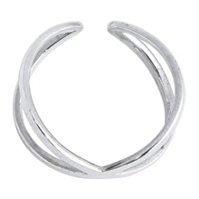 Load image into Gallery viewer, High-Polished Modern Abstract Sterling Silver Wrap Ring - Cosmic Dimension | NOVICA