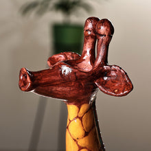 Load image into Gallery viewer, Yellow and Brown Ceramic Giraffe Sculpture from Armenia - Joyous Giraffe | NOVICA