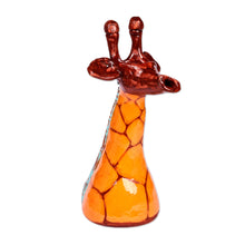 Load image into Gallery viewer, Yellow and Brown Ceramic Giraffe Sculpture from Armenia - Joyous Giraffe | NOVICA