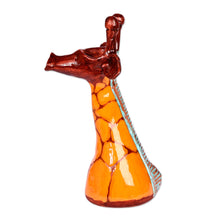 Load image into Gallery viewer, Yellow and Brown Ceramic Giraffe Sculpture from Armenia - Joyous Giraffe | NOVICA