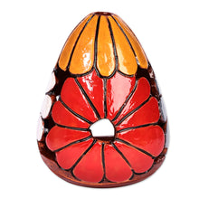 Load image into Gallery viewer, Hand-Painted Floral Colorful Ceramic Candleholder - Bloom Light | NOVICA