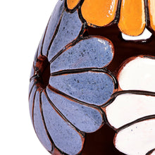 Load image into Gallery viewer, Hand-Painted Floral Colorful Ceramic Candleholder - Bloom Light | NOVICA