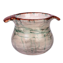 Load image into Gallery viewer, Handcrafted Classic Ceramic Vase in Green and Grey - Classic Epoch | NOVICA