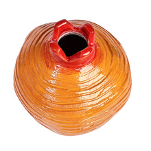 Load image into Gallery viewer, Handmade Pomegranate-Shaped Yellow Ceramic Decorative Vase - Joyous Passion | NOVICA