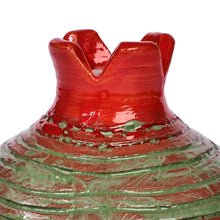 Load image into Gallery viewer, Handcrafted Pomegranate-Shaped Green Ceramic Decorative Vase - Vital Passion | NOVICA