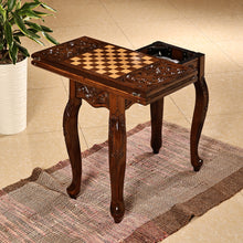 Load image into Gallery viewer, Hand-Carved Beechwood Chess and Backgammon Set - Table of the Sages | NOVICA