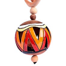 Load image into Gallery viewer, Traditional Painted Warm-Toned Ceramic Daghdghan Wall Accent - Fire Daghdghan | NOVICA
