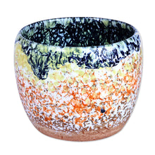 Load image into Gallery viewer, Handcrafted Modern Warm-Toned Ceramic Bowl Vase - Intense Action | NOVICA