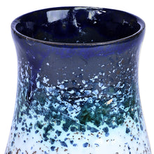 Load image into Gallery viewer, Handcrafted Modern Blue and Brown Ceramic Bouquet Vase - Blue Perception | NOVICA