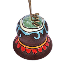 Load image into Gallery viewer, Hand-Painted Bird-Themed Ceramic Photo Holder from Armenia - Feathered Memories | NOVICA