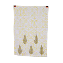 Load image into Gallery viewer, 2 Cotton Dish Towels with Hand-Block Printed Leaf Motifs - Leaf Splendor | NOVICA