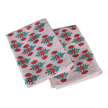 Load image into Gallery viewer, 2 Cotton Dish Towels with Hand-Block Printed Floral Motifs - Garden Magic | NOVICA