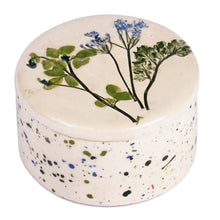 Load image into Gallery viewer, Armenian Hand-Painted Glazed Ceramic Floral Jewelry Box - Nature and Dots | NOVICA