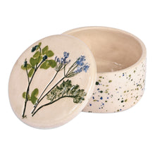 Load image into Gallery viewer, Armenian Hand-Painted Glazed Ceramic Floral Jewelry Box - Nature and Dots | NOVICA