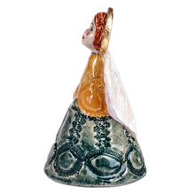 Load image into Gallery viewer, Angel-Themed Decorative Ceramic Bell Made & Painted by Hand - Angelic Sounds | NOVICA