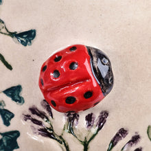 Load image into Gallery viewer, Glazed Ceramic Vase with Hand-Painted Ladybug & Floral Motif - Ladybug Splendor | NOVICA