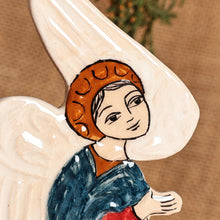 Load image into Gallery viewer, Pair of Angel-Themed Hand-Painted Glazed Ceramic Ornaments - Praying Angels | NOVICA