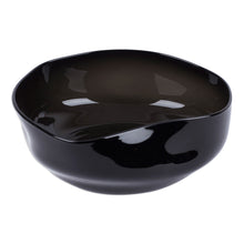 Load image into Gallery viewer, Eco-Friendly Black Handblown Glass Salad Bowl from Mexico - Dark Delicacies | NOVICA