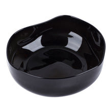 Load image into Gallery viewer, Eco-Friendly Black Handblown Glass Salad Bowl from Mexico - Dark Delicacies | NOVICA