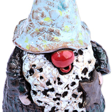 Load image into Gallery viewer, Gnome Ceramic Bell Ornament Handcrafted & Painted in Armenia - Starry Gnome | NOVICA