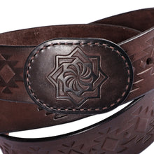 Load image into Gallery viewer, Men's Handcrafted Classic Dark Brown 100% Leather Belt - Gallant Icon | NOVICA