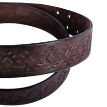 Load image into Gallery viewer, Men's Handcrafted Dark Brown Armenian King Leather Belt - Armenian Leader | NOVICA