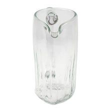 Load image into Gallery viewer, Hand Blown Eco-Friendly Recycled Glass Pitcher from Mexico - Garden Relaxation | NOVICA