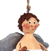 Load image into Gallery viewer, Hand-Painted Whimsical Papier Mache Love Cherub Ornament - Amur | NOVICA