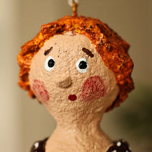 Load image into Gallery viewer, Hand-Painted Whimsical Papier Mache In-Love-Kid Ornament - George | NOVICA