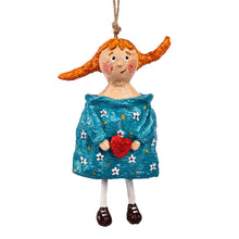 Load image into Gallery viewer, Hand-Painted Romantic Papier Mache In-Love-Girl Ornament - Bea | NOVICA