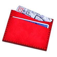 Load image into Gallery viewer, Pomegranate-Themed 100% Suede Card Holder in Red - Days of Passion | NOVICA