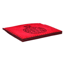 Load image into Gallery viewer, Pomegranate-Themed Red Suede Card Holder from Armenia - Romance Icon | NOVICA