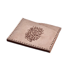 Load image into Gallery viewer, Armenian Alphabet-Themed Beige Suede Card Holder - Historic Icon | NOVICA