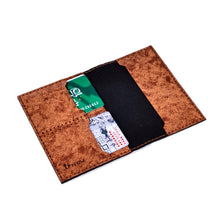 Load image into Gallery viewer, Inspirational Brown 100% Suede Passport Holder from Armenia - Traveler's Advice | NOVICA