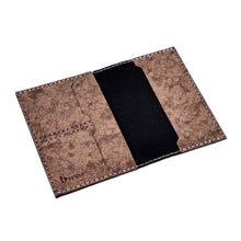 Load image into Gallery viewer, Geometric Accented Brown 100% Suede Passport Holder - Emblem of Adventures | NOVICA