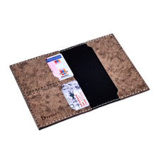 Load image into Gallery viewer, Geometric Accented Brown 100% Suede Passport Holder - Emblem of Adventures | NOVICA